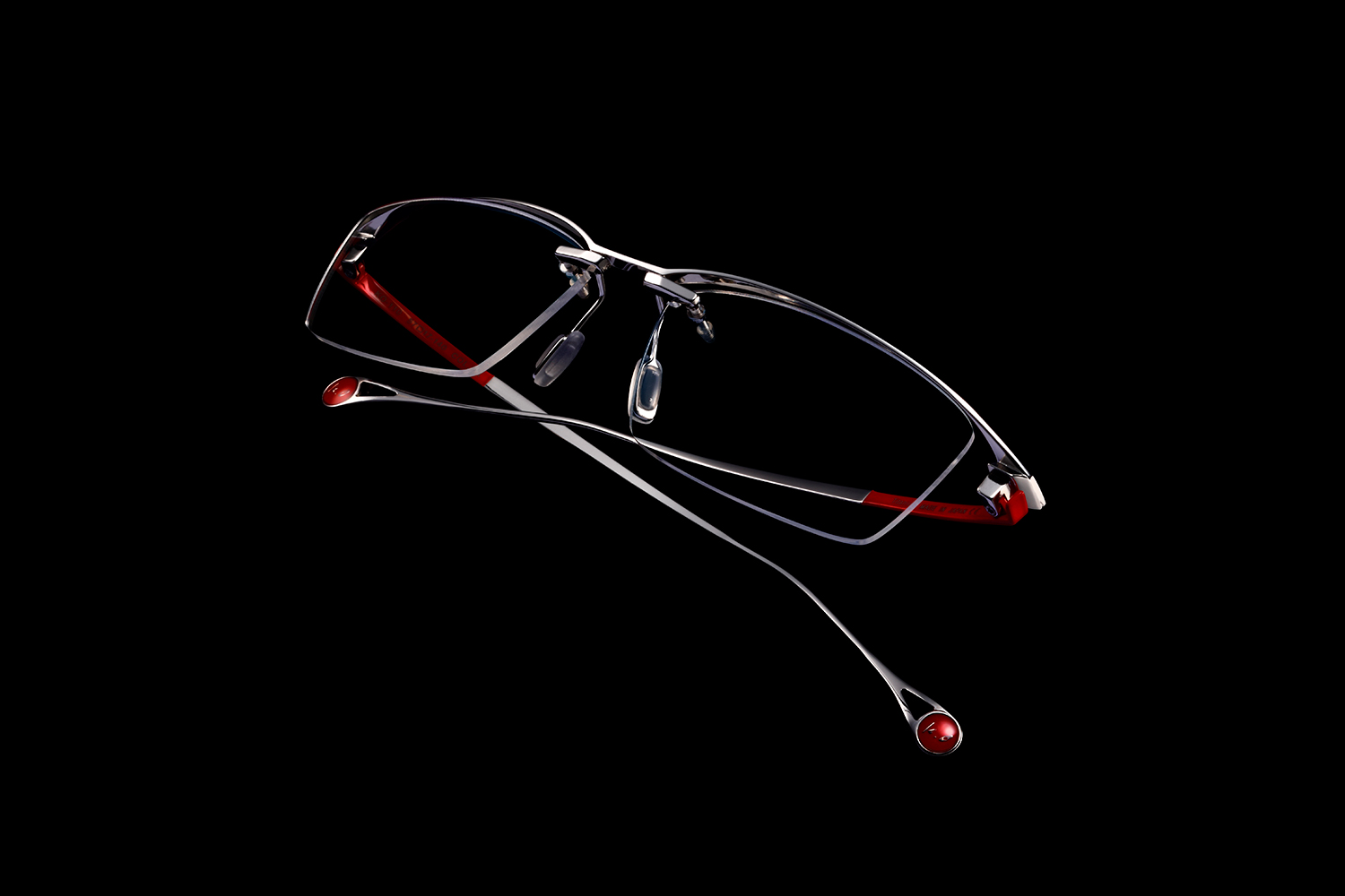 Ken Okuyama KO-110 eyeglass frame from the Sports series, shown at an angle