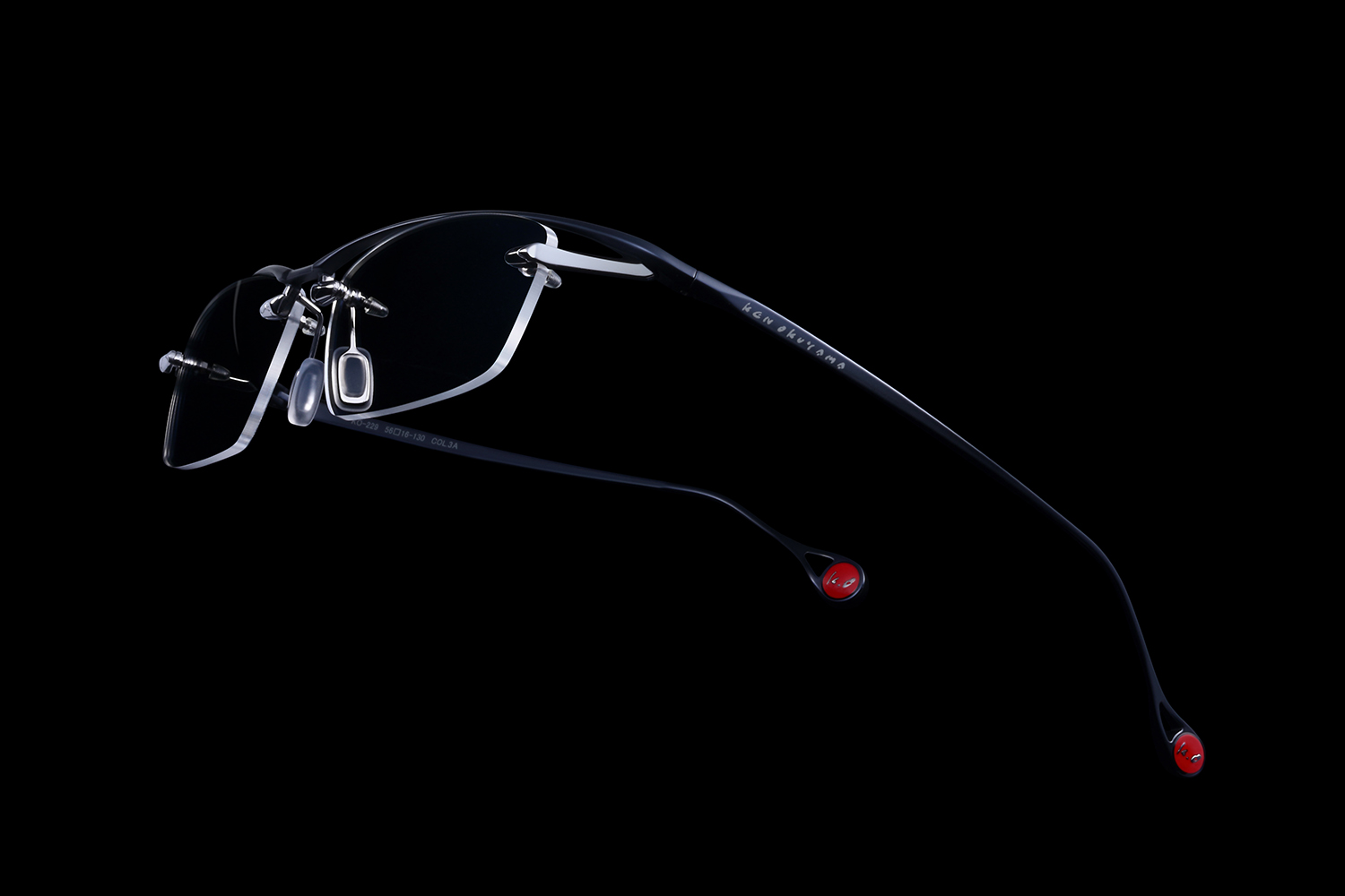Ken Okuyama KO-229 rimless eyeglass frame from the Stile series